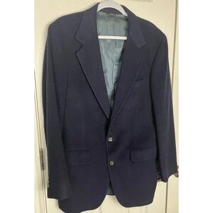 Woolf Brothers Men’s Cashmere Navy Blue‎ Suit Jacket Sz L
